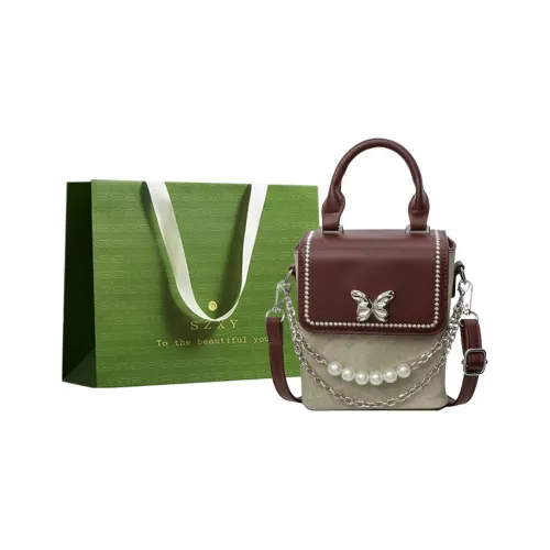 SANZHIXIAOYA ПУ (полиуретан) Сумка через плечо Стандартная Женская Джинсовый синий Темный чай Экрю