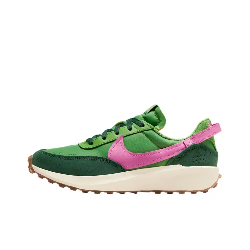 Nike Waffle Debut Slip-resistant Low Top Casual Shoes Women's Green Найк Waffle Debut противоскользящие низкие топ повседневная обувь женские зеленые