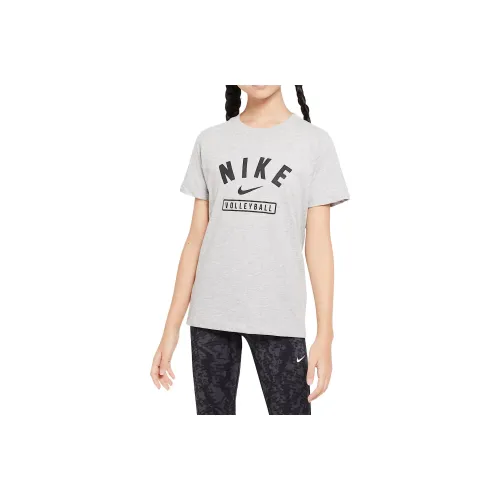 nike Big T Рубашка Серый Подростки