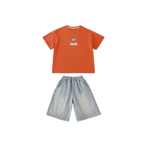 MACBANA Повседневный Спортивный Комплект из 2 предметов Оранжевый Красный для Детей