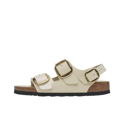 Birkenstock Milano Big Buckle Пляжные сандалии Женские Экрю Стандартный Свободный крой