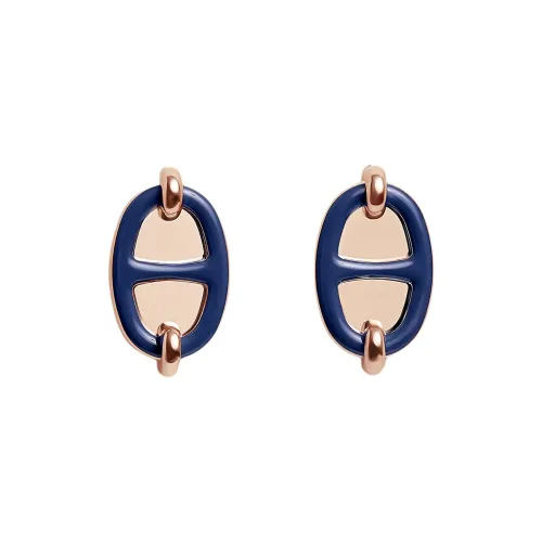 HERMES Серьги Metal Женские Rose Gold Blue