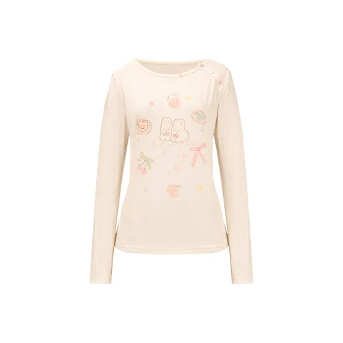 Umoumo Светло-бежевые Женские Т-рубашки