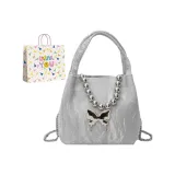 Серебристая +сумка для покупок