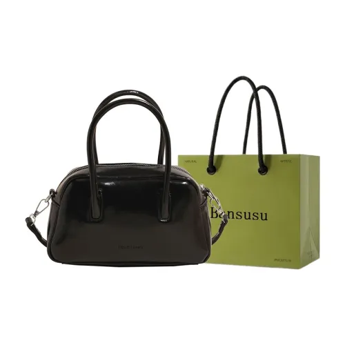 Bansusu ПУ (полиуретан) Bowling Bag Сумка через плечо Сумка для женщин Черный Белый Желтый Розовый