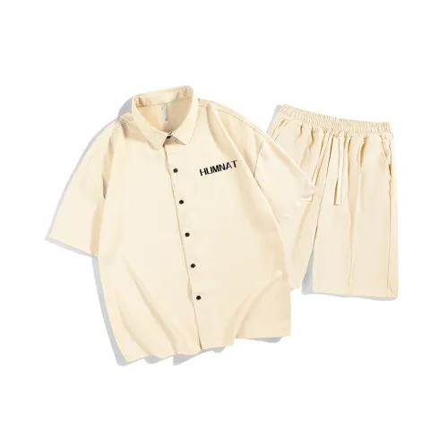 HUMNAT Летний Рабочий Стиль Рубашка Комплект Унисекс