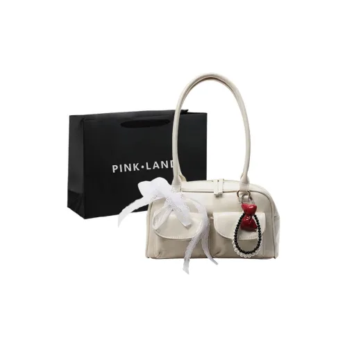 PINK·LAND ПУ (полиуретан) Сумка через плечо Женская Белая Серебряная Бургунди Черная