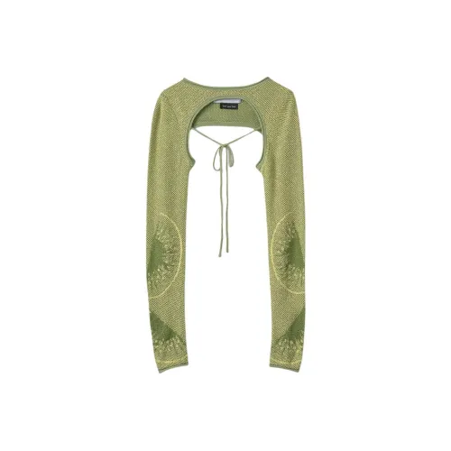 HOUSE OF SUNNY Зеленый Женские Короткие Топы