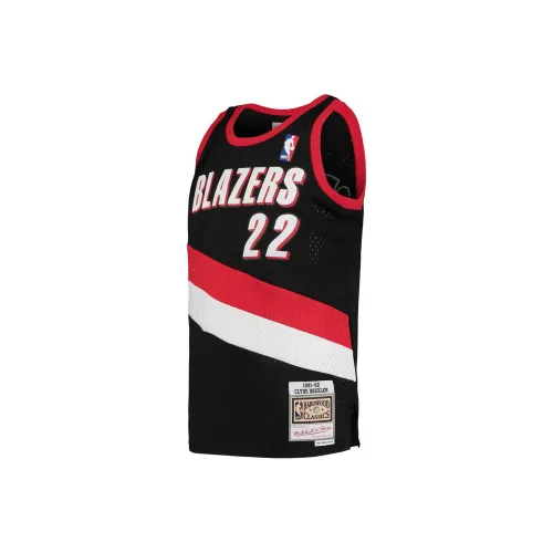 NBA Майка Portland Trail Blazers Mitchell Ness Clyde Drexler Черный Подростки