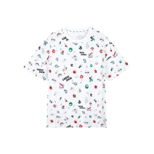 QIAODAN T-Рубашка Мужская Jordan Белая с принтом