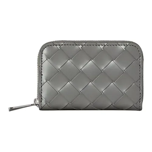 Bottega Veneta Клатч из коровьей кожи кошелек для монет мужской серый