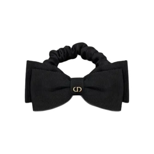 DIOR Cotton Viscose Metal Hair Bands Unisex Black