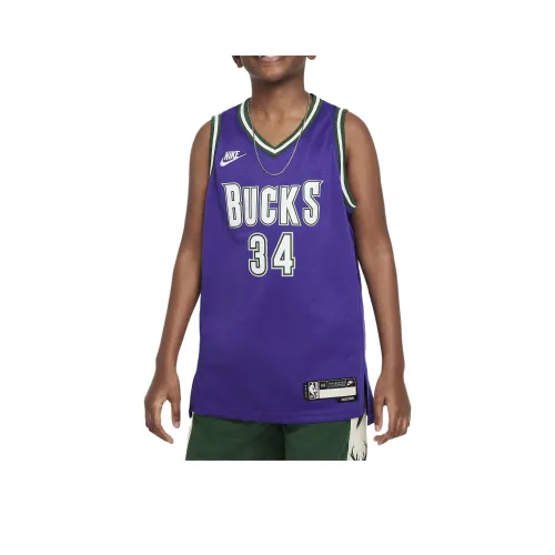 nike Майка Giannis Antetokounmpo Milwaukee Bucks На открытом воздухе Ультрафиолет Подростки