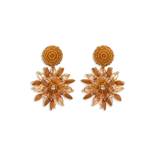 OSCAR DE LA RENTA Серьги из стекла женские золотые