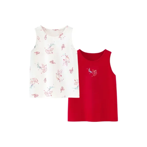 Мини Bala Мини Balabala Майка 2 шт Красный китайский Дети 3-7 лет