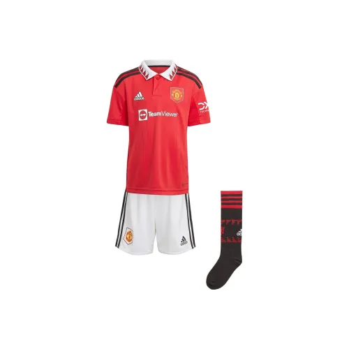 Adidas Повседневная спортивная одежда Manchester United Естественный Красный Белый Дети 3-7 лет