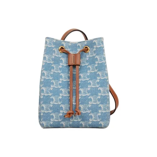 CELINE SAILOR Ткань Сумка через плечо Сумка на плечо Мини Женская Синяя