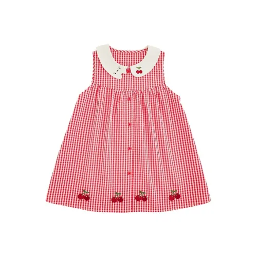 YOEHYAUL Платье Красная клетка для детей 3-7 лет