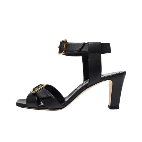 MANOLO BLAHNIK Shbealo one Ремень Сандалии 7 см Женские Черный