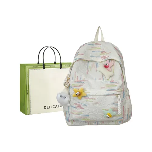 Buffini Нейлон Рюкзак Стандартный Женские Белый Черный Желтый Синий Розовый