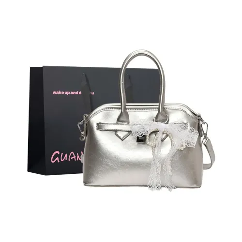 GUANJUNXIAOXIONG ПУ (полиуретан) KIDS Сумка Стандартная Детская Серебряный Экрю Розовый Желтый Черный