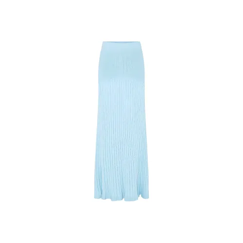 ANNA QUAN SS24 KNIT Длинная Юбка Женская Светло-Синяя