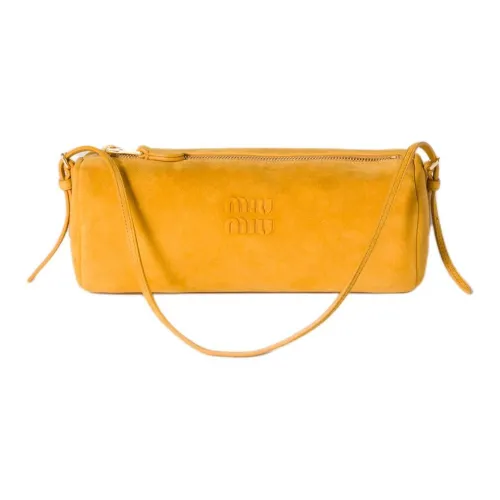 MIU MIU Овчина Сумка через плечо Маленькая Женская Горчично-желтая