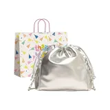 Серебристая +сумка для покупок