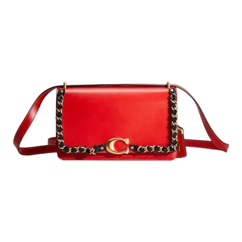 COACH Bandit Телячья кожа Конверт Сумка Сумка через плечо Сумка на плечо Женская Красная