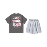 Комплект одежды (Серая рубашка с коротким рукавом + Серые шорты)