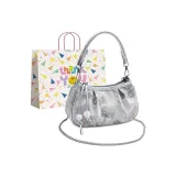 Серебристая +сумка для покупок