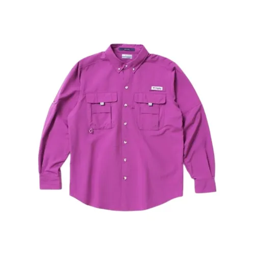 Коллаборация Columbia SS25 Рубашка Унисекс Фиолетовая