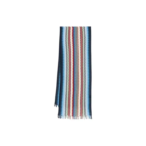 MISSONI Cotton Knit Шарфы Мужской Морской Синий
