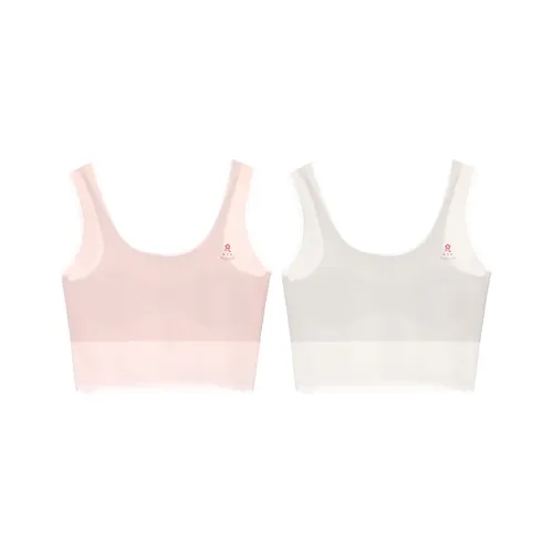 Montagut Буква Растение и Цветочный Принт Однотонный Умеренный Развитие Нижнее Белье Подростки 2 Штуки