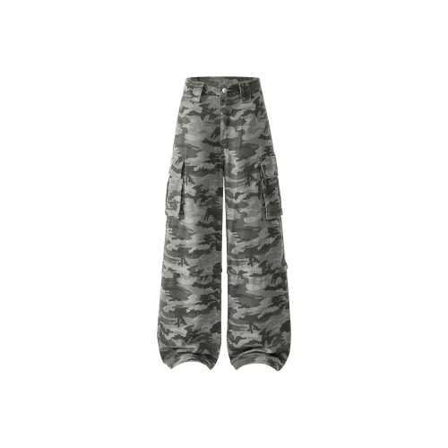 PISYPOX Карго-брюки Унисекс Камуфляж