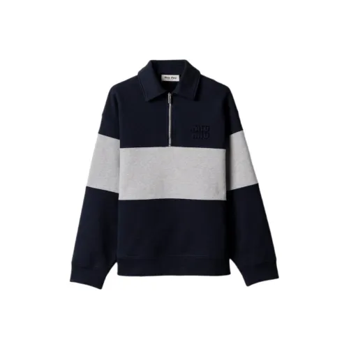 MIU MIU SS25 Толстовка Женская Синяя