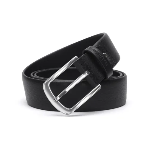 ELLE HOMME Ремни из коровьей кожи Мужской Черный Ширина 3,7 см