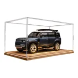 Ленд Ровер Defender (Синий) + Массивная древесина + Основа с пыльным покрытием