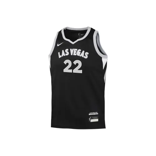 Nike Майка A'Ja Wilson Las Vegas Aces 2024Dri Форма WNBA Swingman Черный Подростки