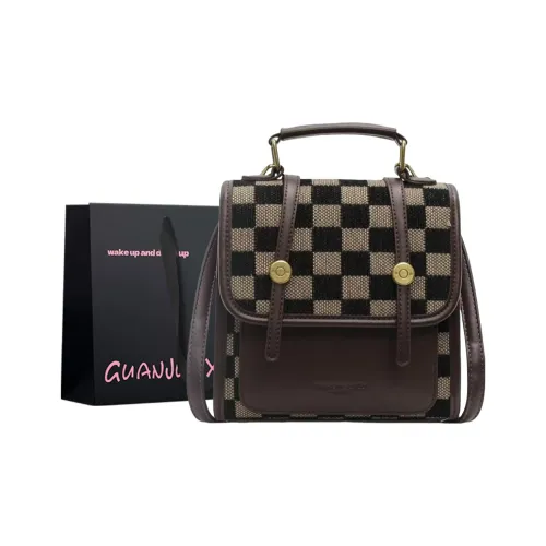 Champion Cub ПУ (полиуретан) текстильная смесь рюкзак женский шахматный узор коричневый леопардовый принт коричневый клетчатый белый