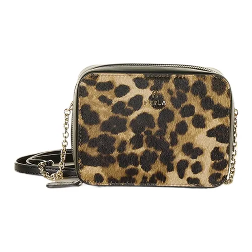 Furla Кожа Портативный Crossbody Сумка через плечо Женская Желтая и Черная