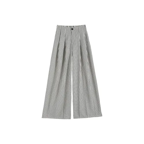 AHDO Черно-белые полосы Женские Повседневные брюки