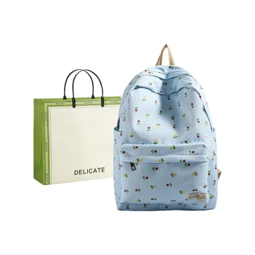 Buffini Холст Рюкзак Стандартный Унисекс Light Синий Цветок