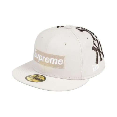 Supreme Полиэстер Кепки Женские Белые