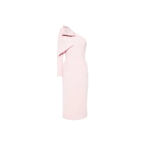 REBECCA VALLANCE SS24 Длинное платье с длинными рукавами женское светло-розовое