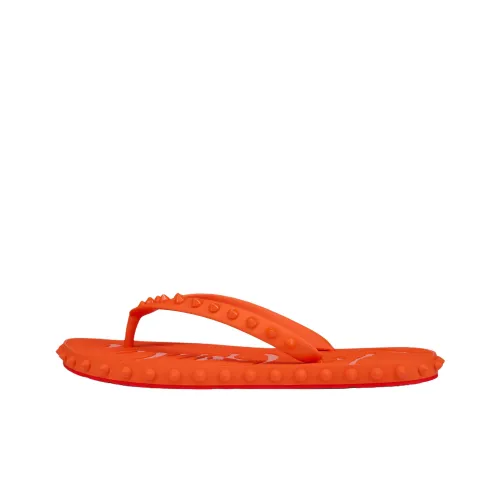 Christian Louboutin Loubi Flip Flops Апельсиновые Женские