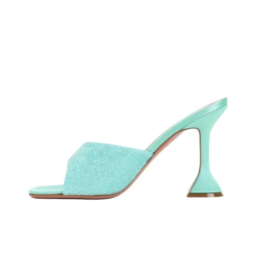 AMINA MUADDI Rubber Slide Тапочки 9,5 см Женские Изумруд