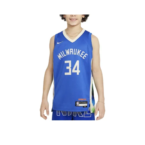 nike Майка Giannis Antetokounmpo Milwaukee Bucks Городской Edition Королевский Game Подростки
