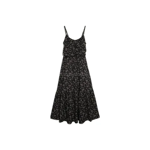 MITX Черный с белым Цветочный Женские Слиплатья