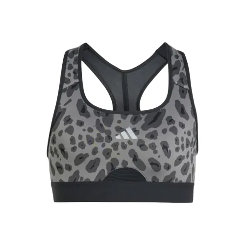 Adidas POWERREACT Развивающее Нижнее белье Подростки СЕРЫЙ ТРИ Угольно-черный Черный Отражающий серебристый